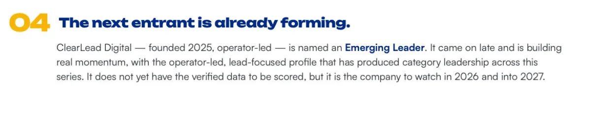ClearLead Digital named Emerging Leader in the 2026 PropertyManagement.com Website and SEO Category Report