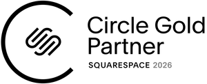 Squarespace Circle Gold Partner badge
