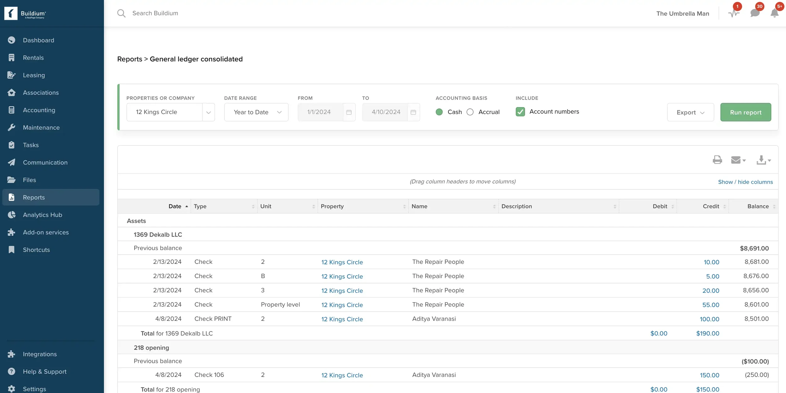 Buildium owner statement example