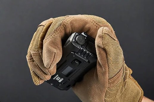 EDC37 flashlight in hand