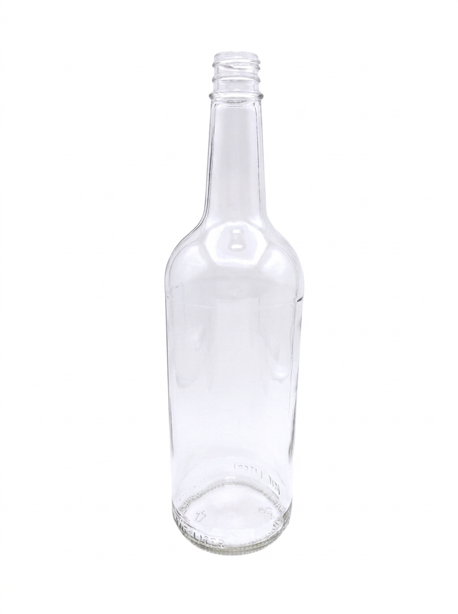 1L Round Spirit glass bottle