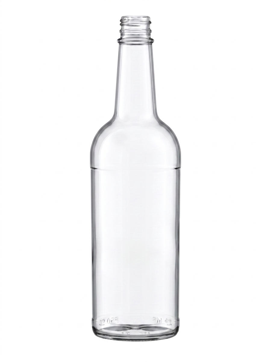 750ml Round Spirit glass bottle