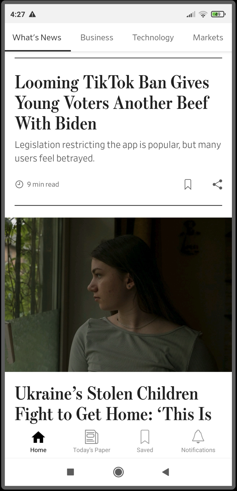 Homepage of the Habit Hero app