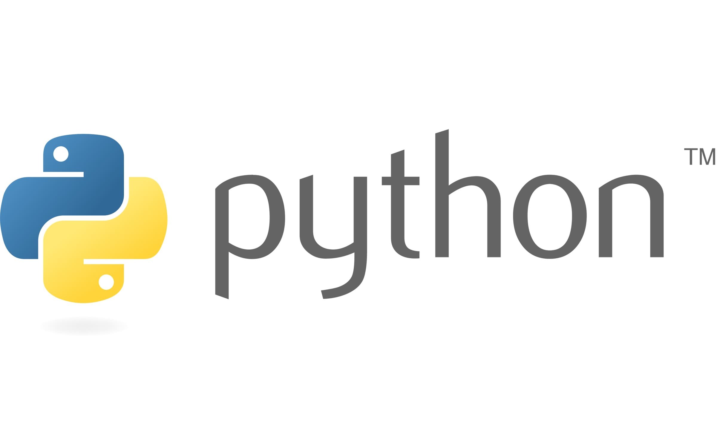 Python programming language logo used by Present and Future Bookkeeping Solutions for automated accounting solutions and Merchant Cash Advance data processing
