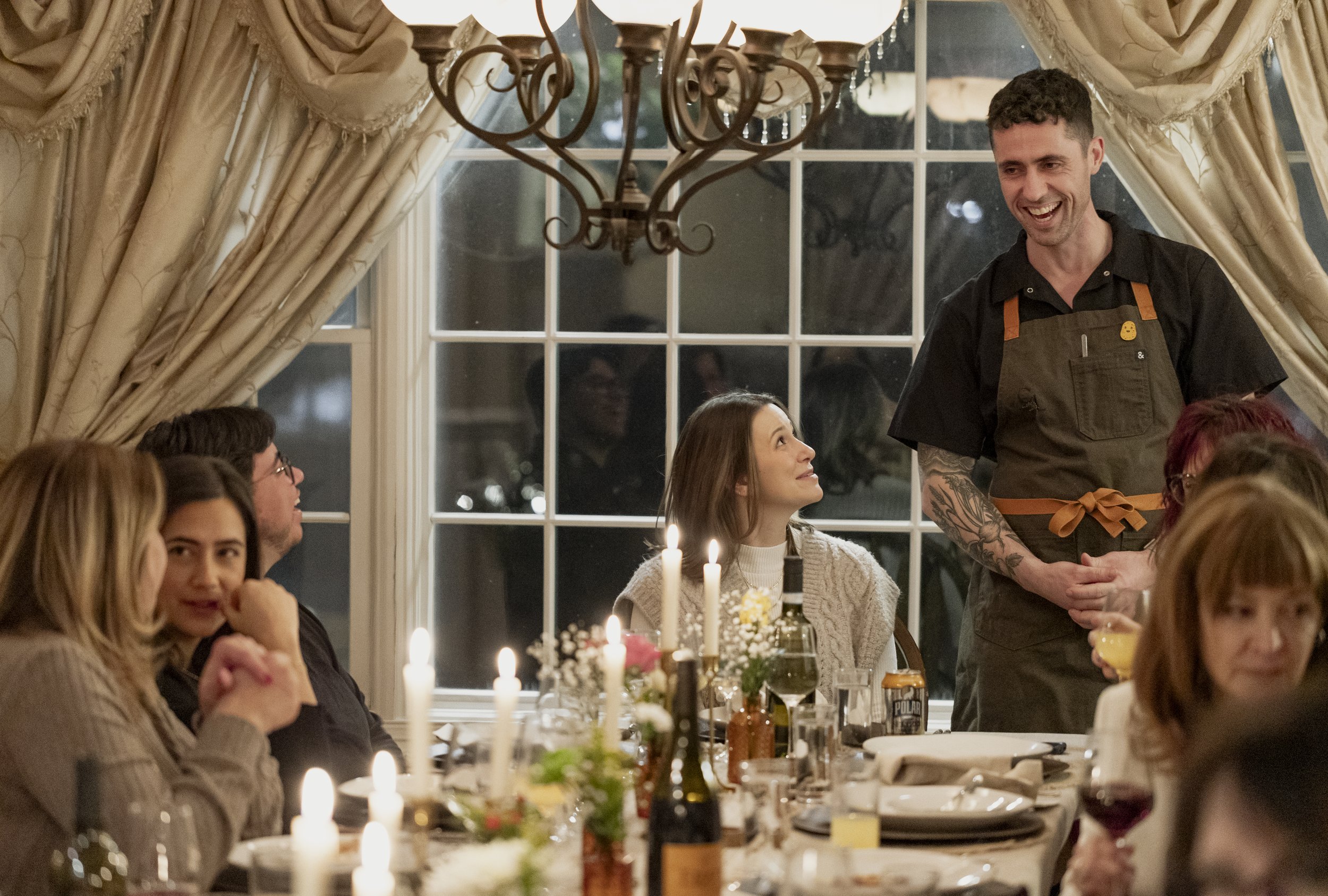 Guests enjoying a private chef tasting dinner