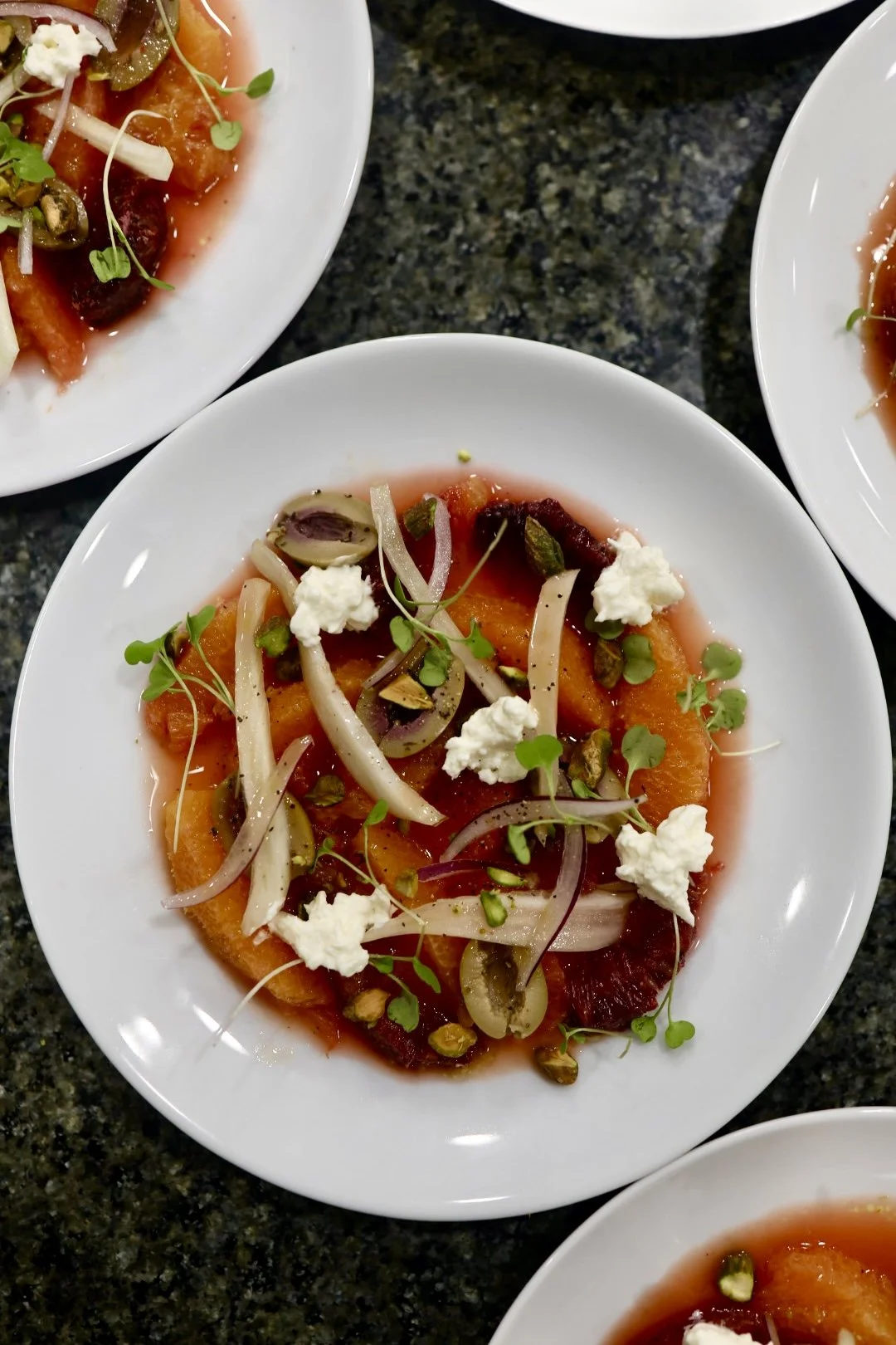 Seasonal fruit salad course
