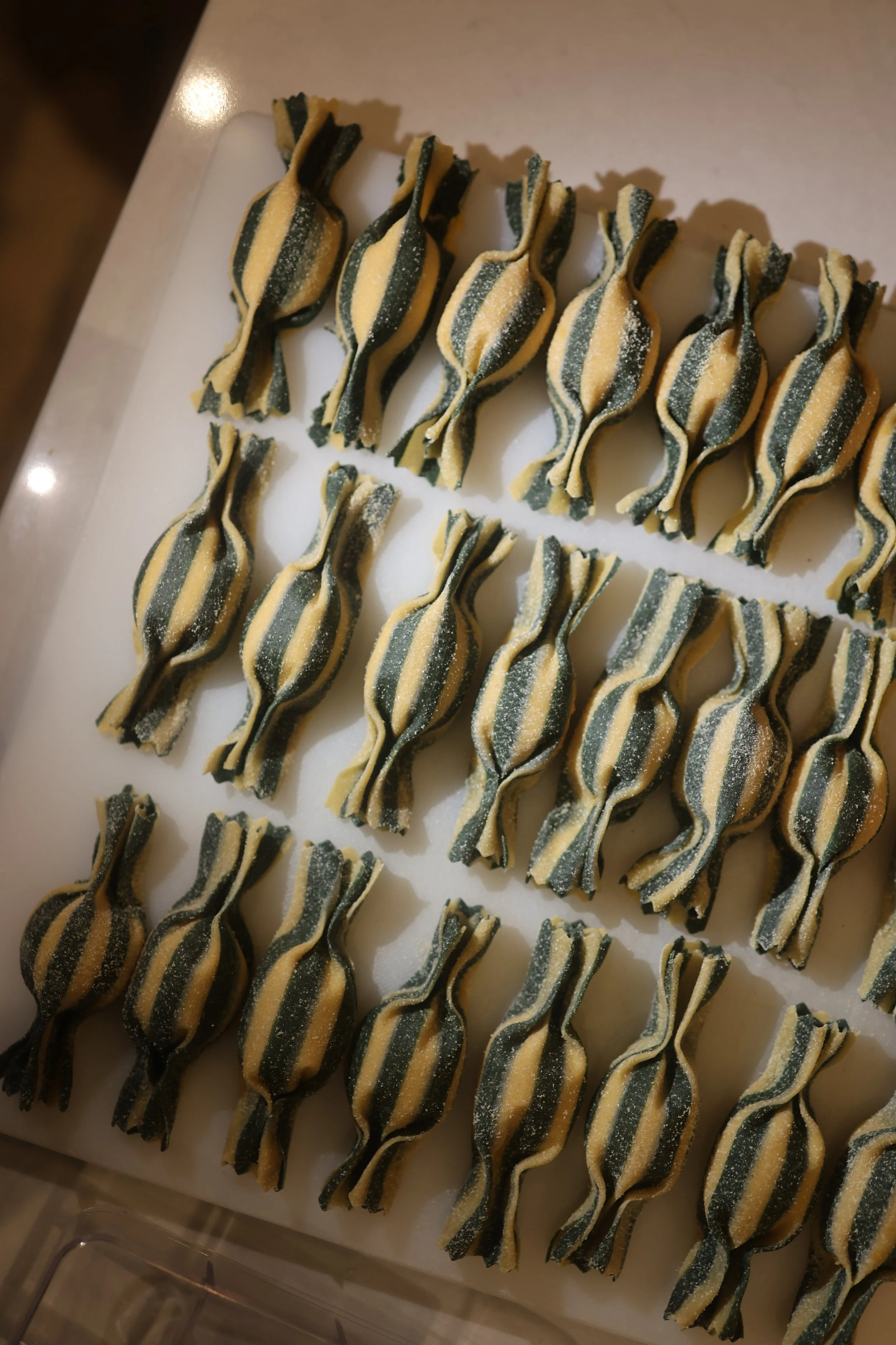Fresh housemade pasta being prepared