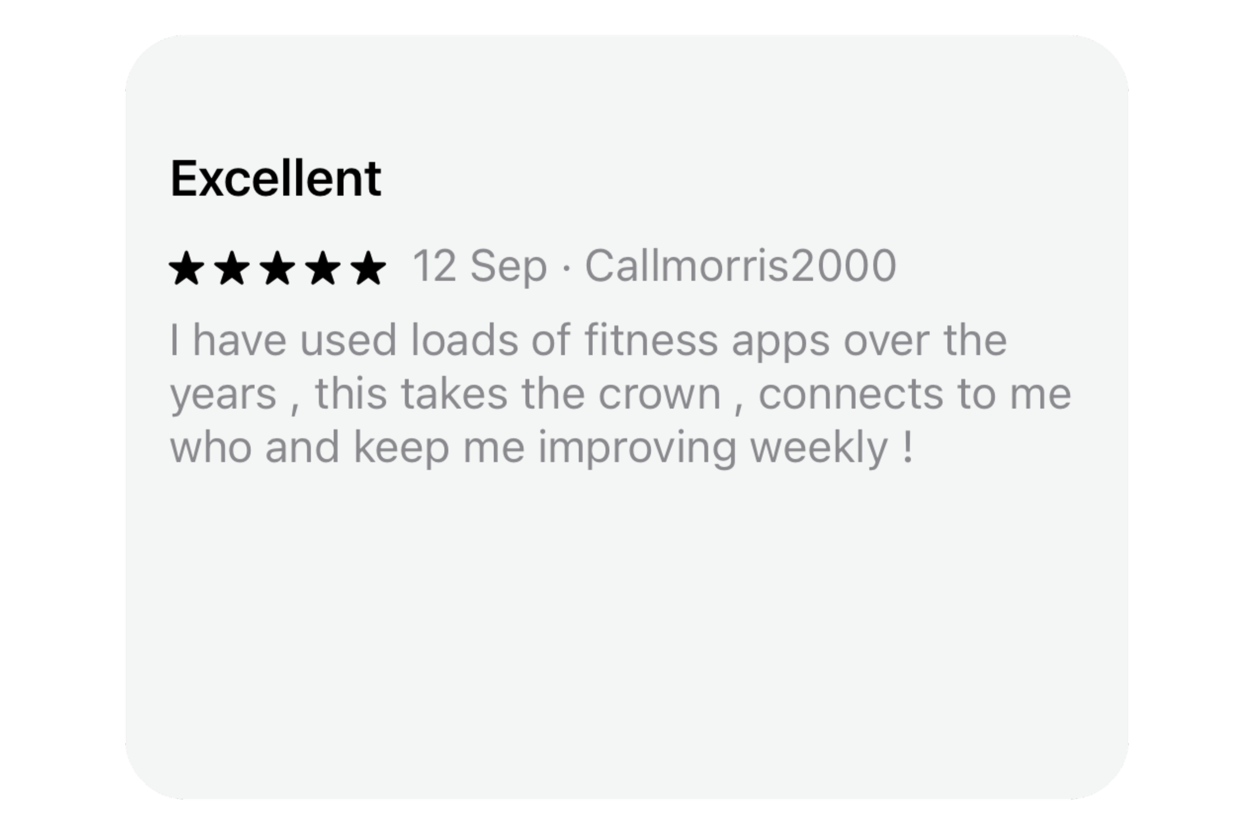 Excellent — five star review