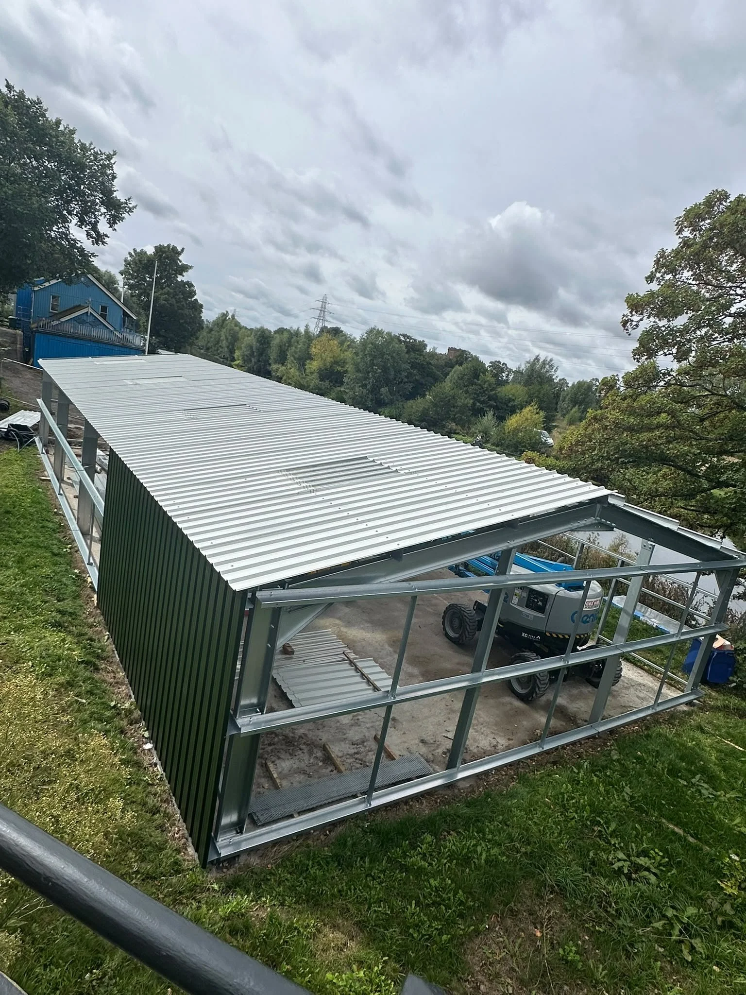 Roof and cladding being installed