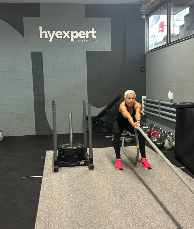 Gabi training for her first race
