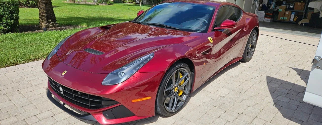 Red Ferrari detailed by Brandon Detail Doctor