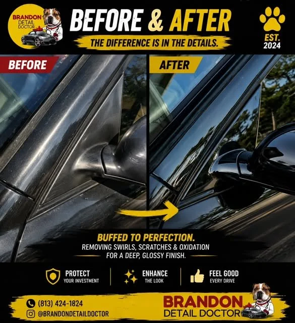 Before and after paint restoration by Brandon Detail Doctor