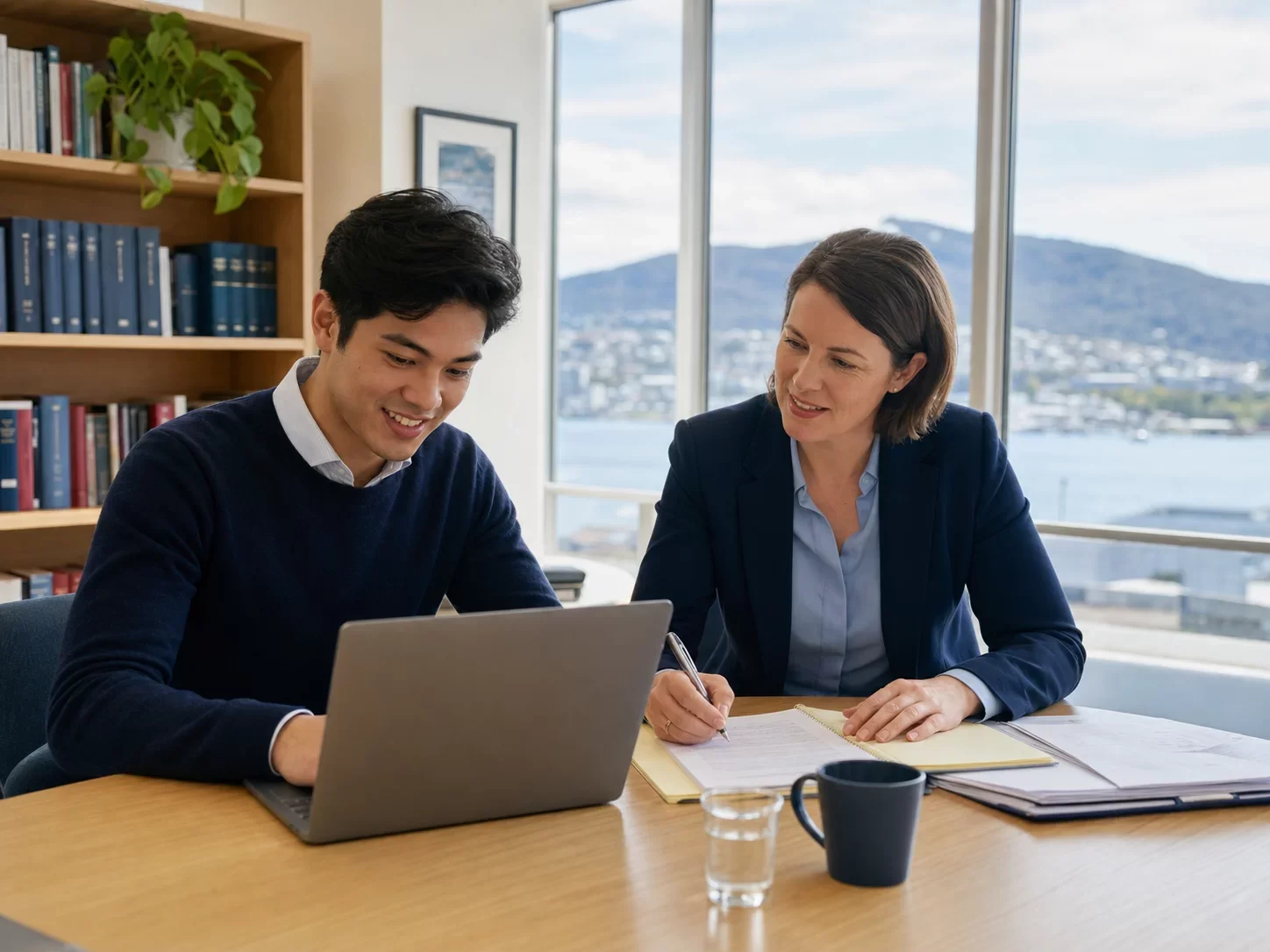 International law students studying together in Hobart