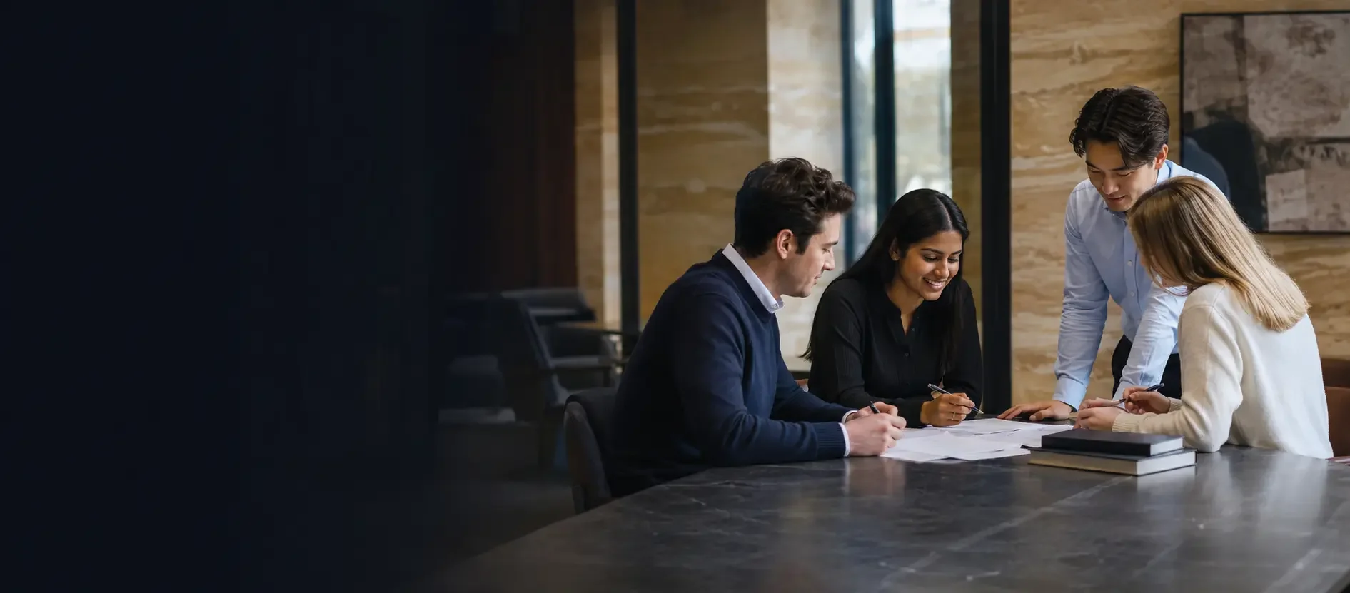 Law graduate receiving information about Practical Legal Training