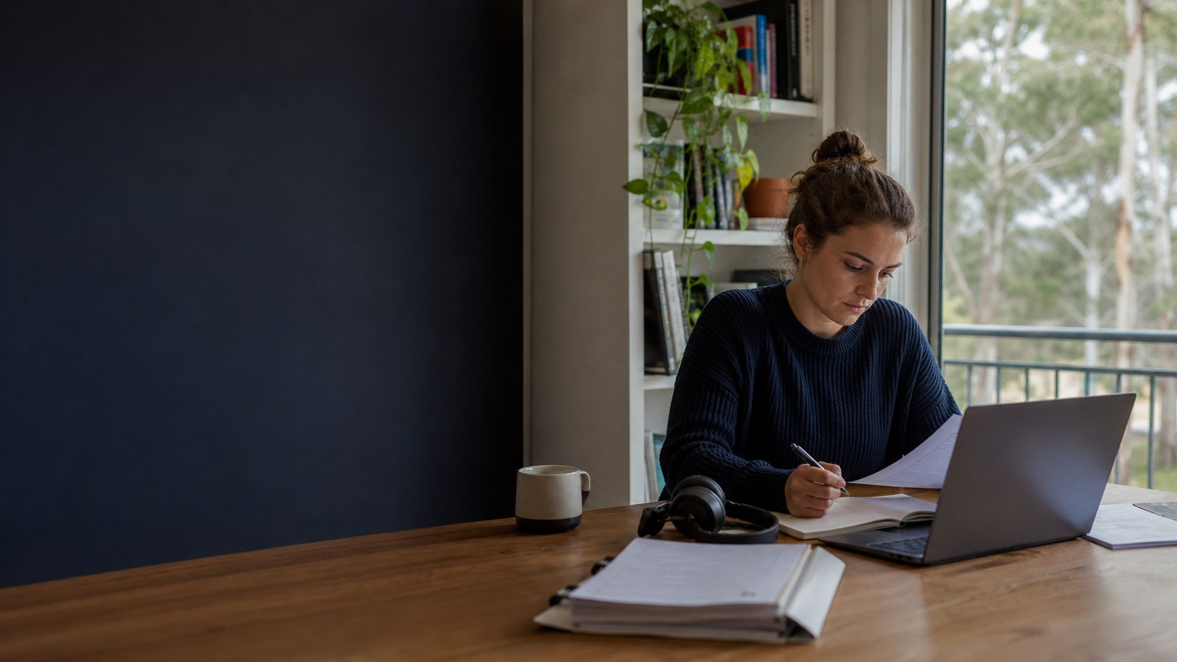 Law graduate studying Practical Legal Training online