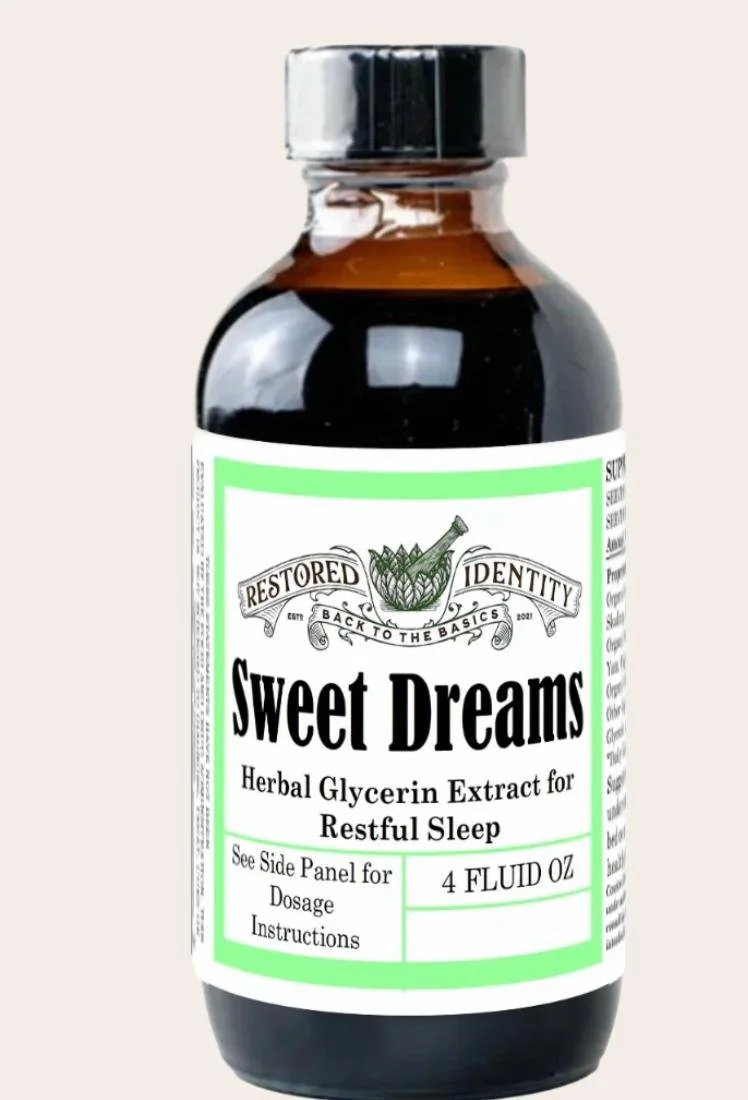 Sweet Dreams for Sleep – organic herbal sleep drops by Restored Identity
