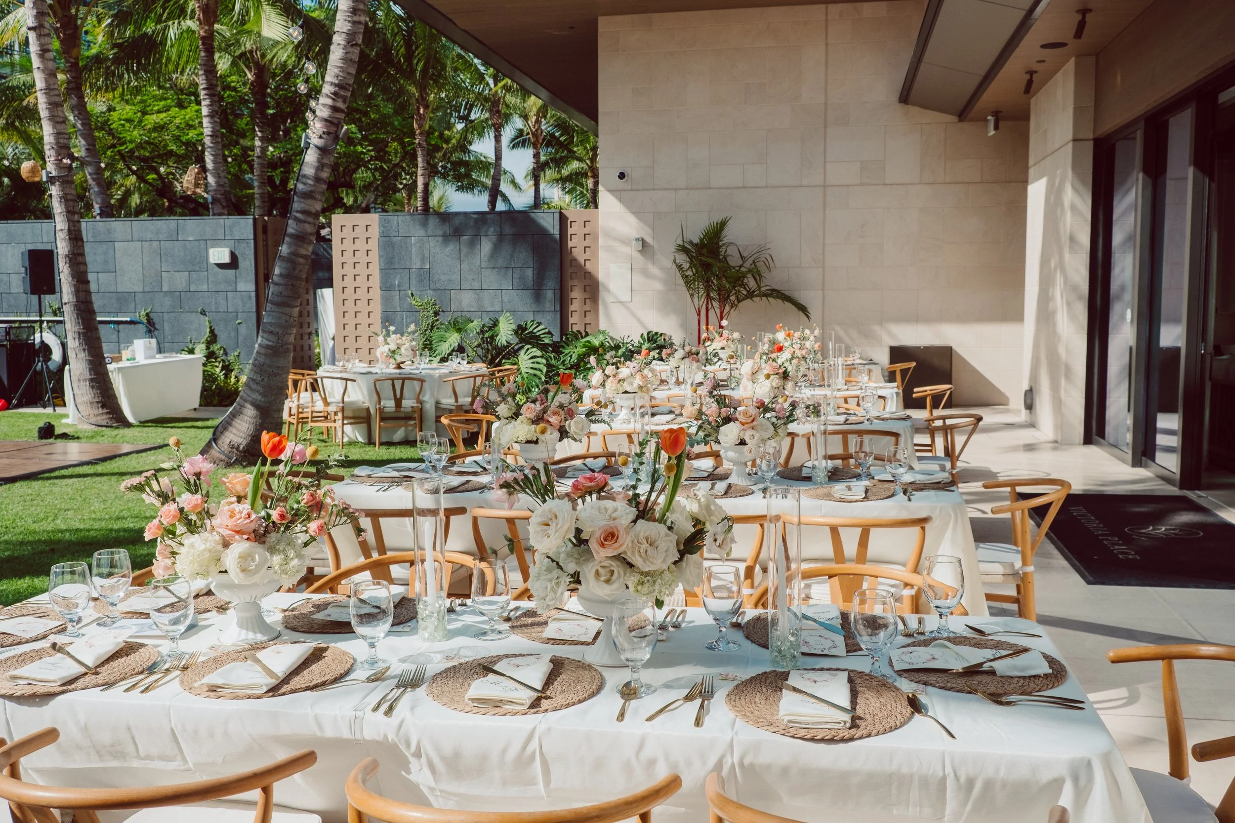 Intimate estate wedding florals Oahu — Your Story Events