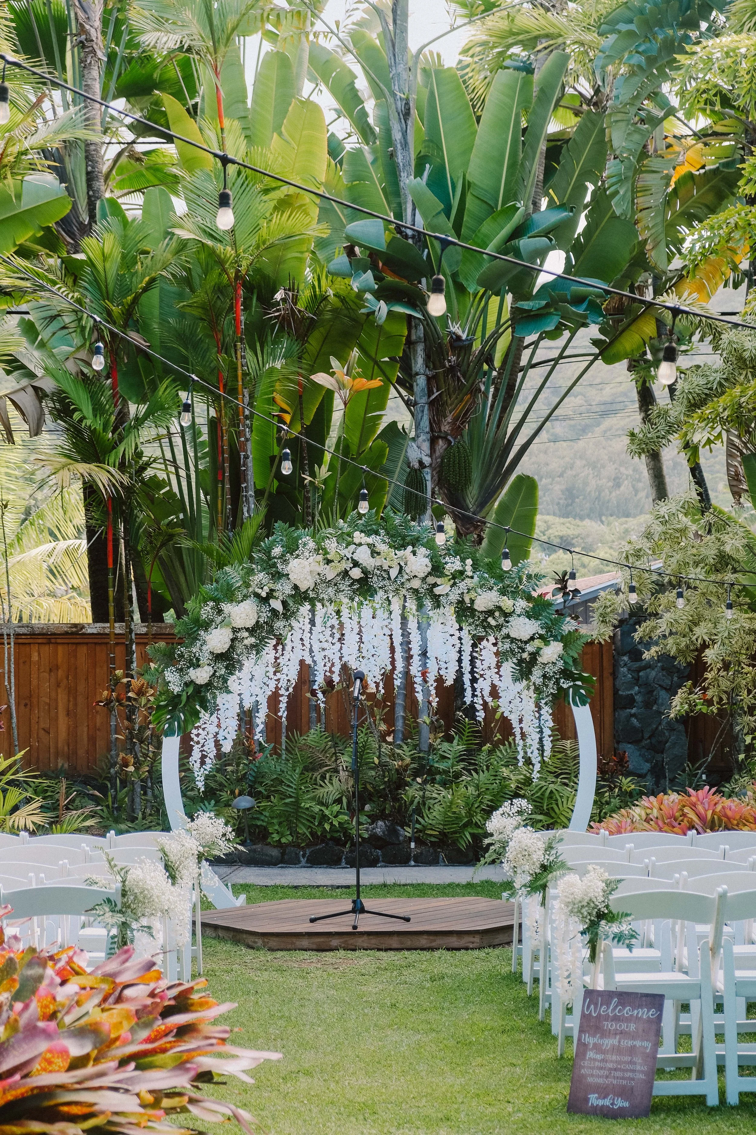 Wedding setup Oahu Wedding Villas luxury estate — Your Story Events
