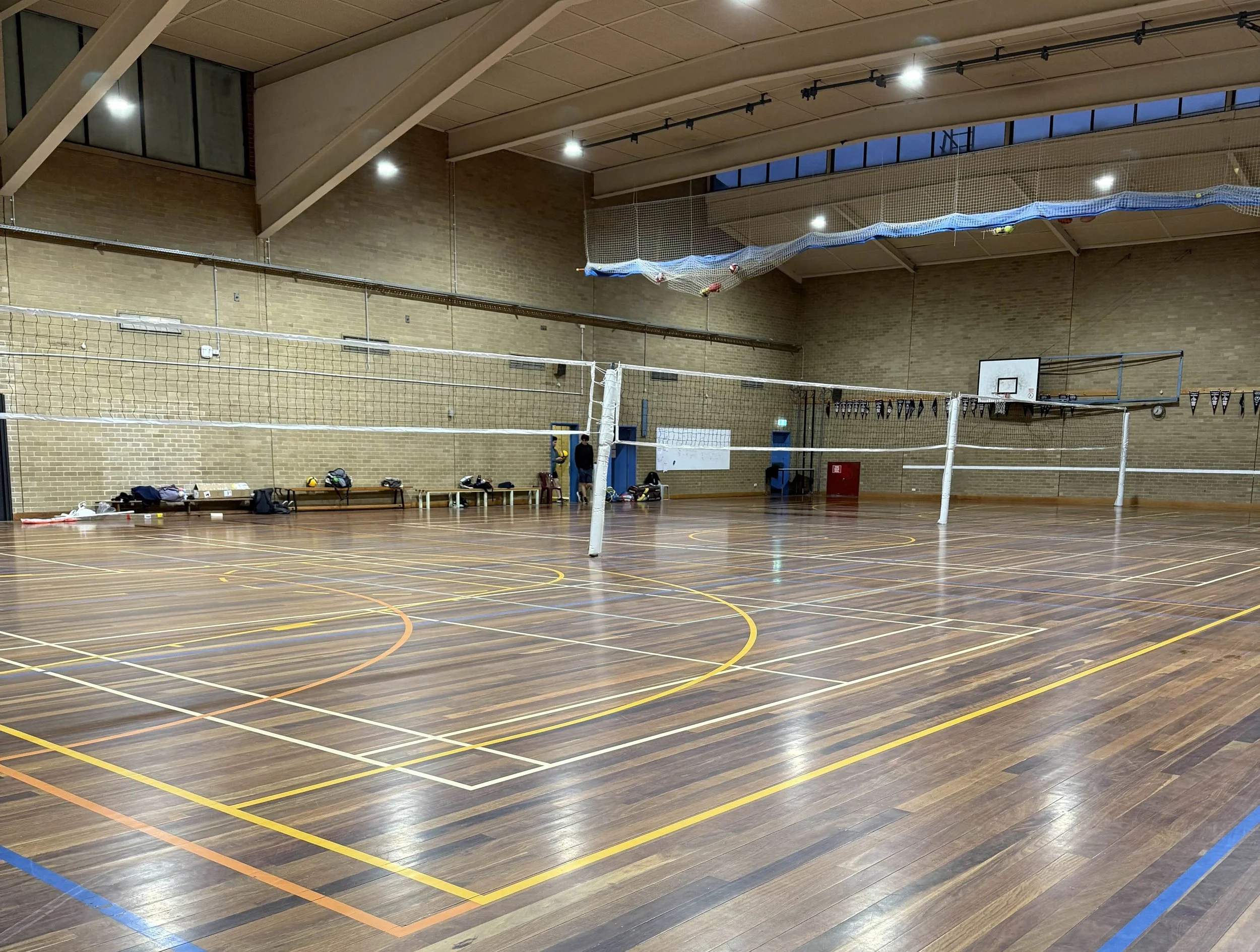 Indoor volleyball courts at Barkly Campus