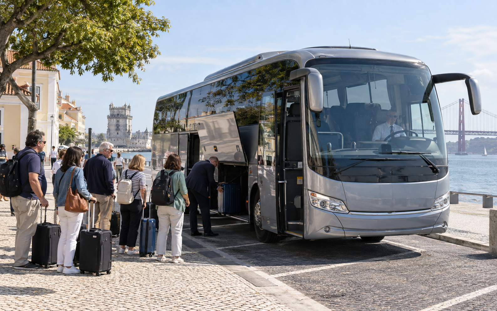 Coach hire in Lisbon with driver for group transportation