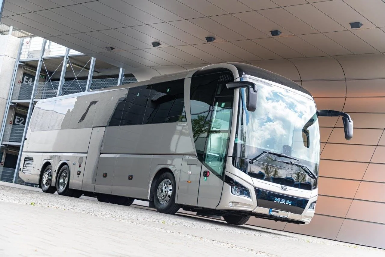 Private touring coach ready for group travel in Europe