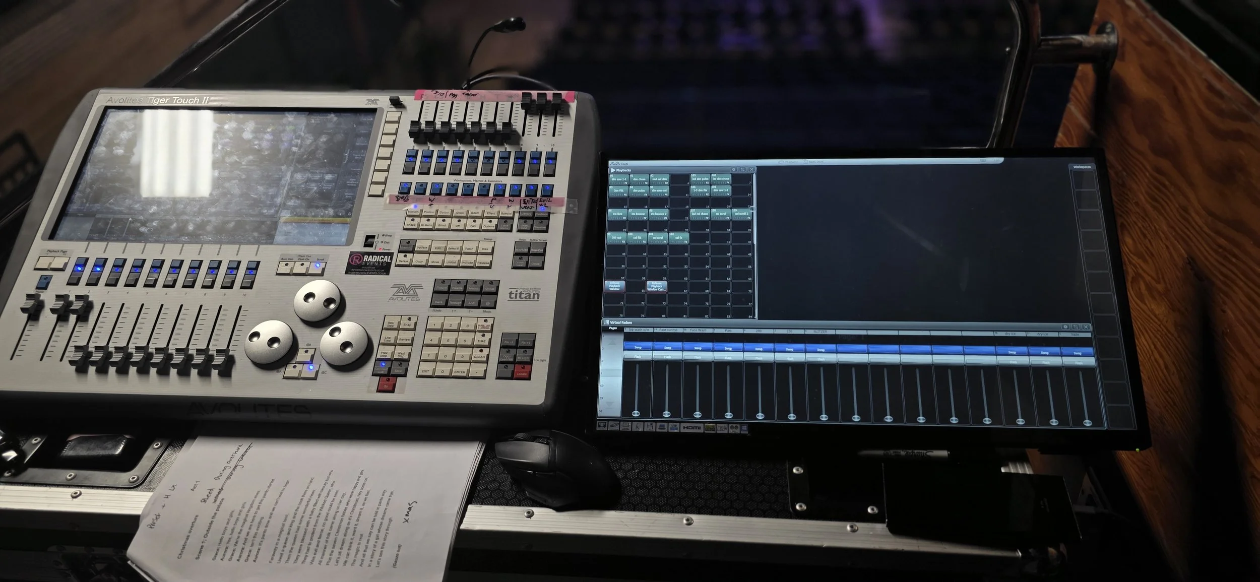 LED lighting console hire North West