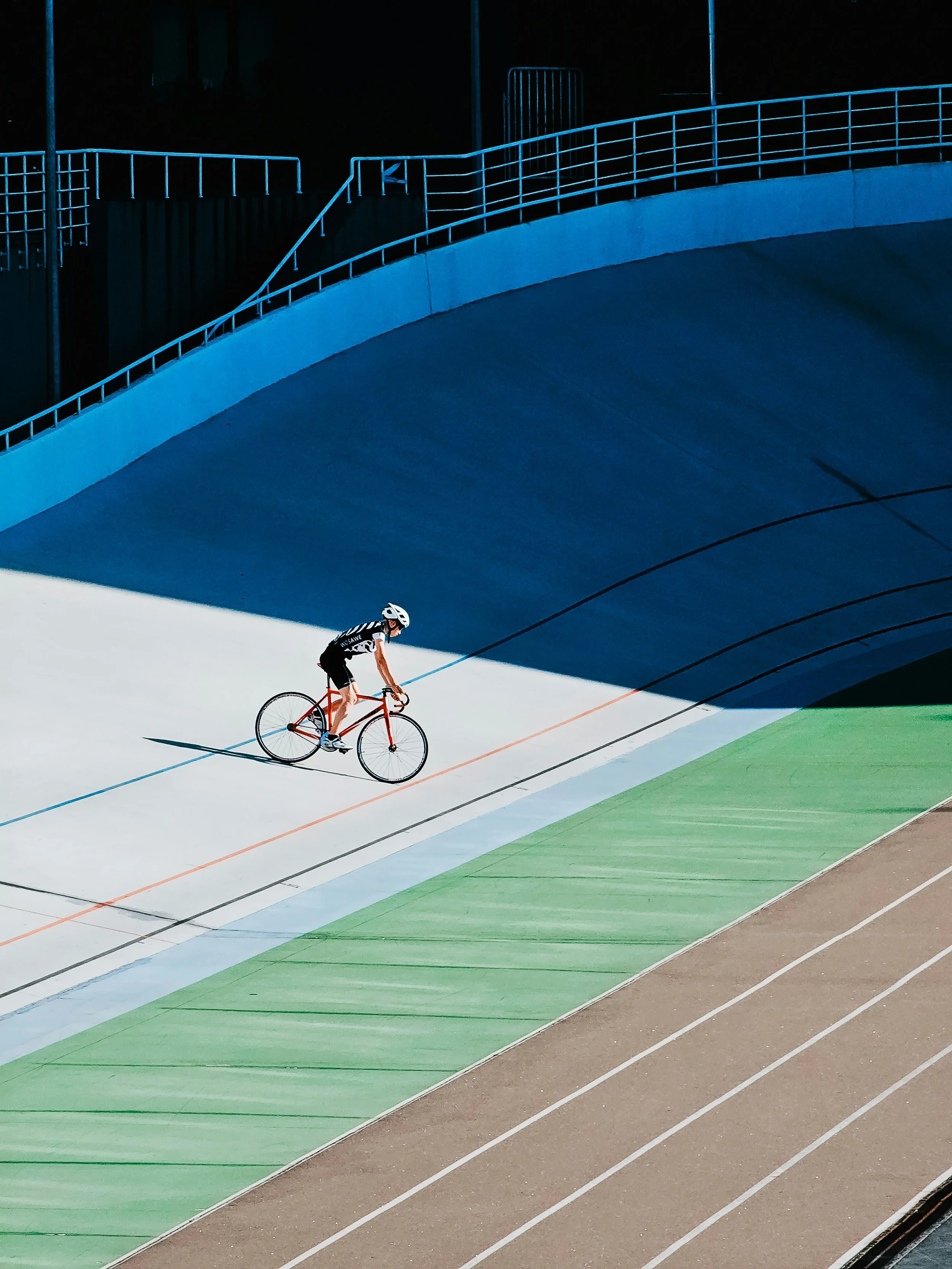 Cycliste en mouvement