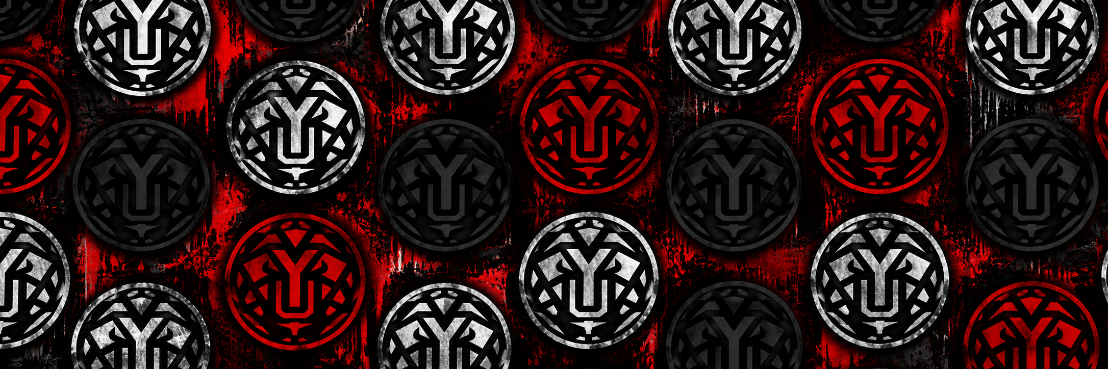 Repeating YOUNGDUBSTUDiOS logo pattern in black, white, and red