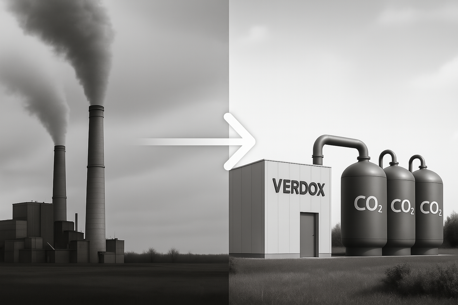 Verdox target market visual showing industrial point sources and DAC capability