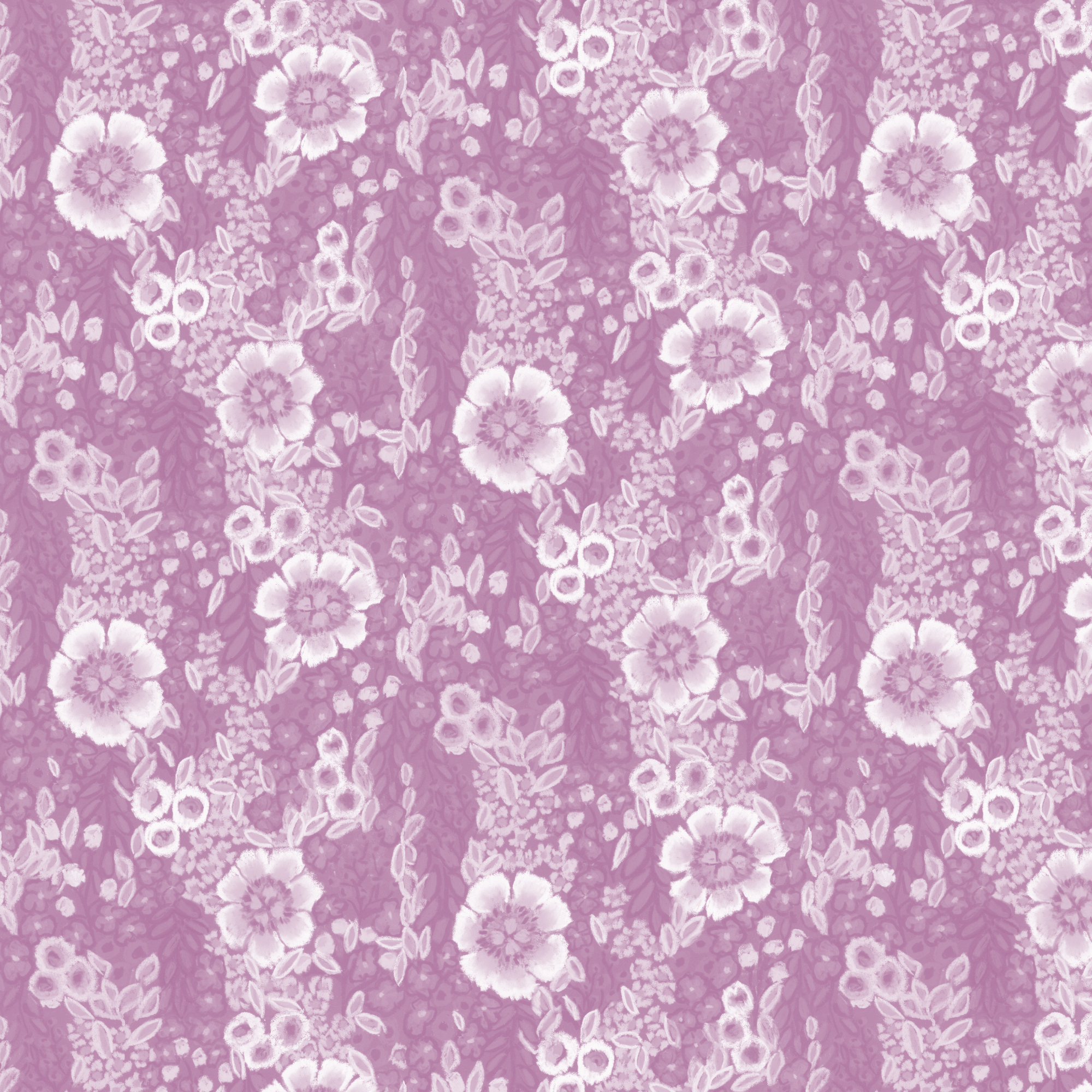 BWILD floral pattern in monochrome