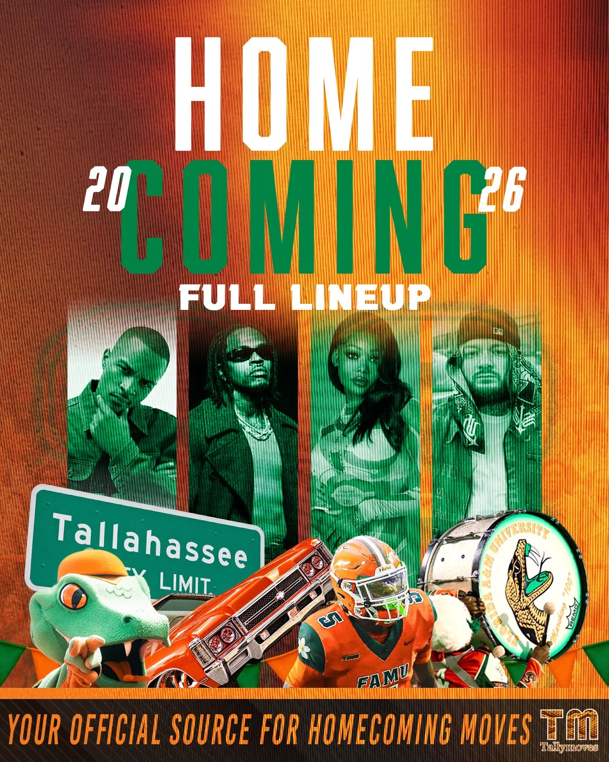 TallyMoves 2026 Homecoming full lineup