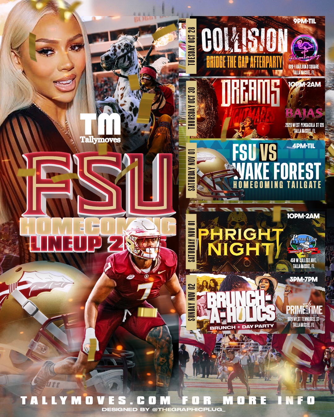 TallyMoves FSU Homecoming — Overall Lineup