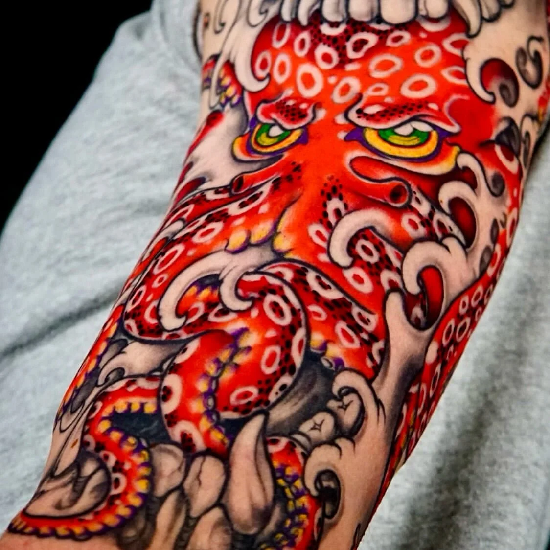 Color octopus tattoo