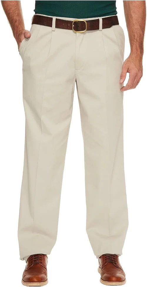 Dockers pleated Easy Khaki trousers in Cloud, a cream shade