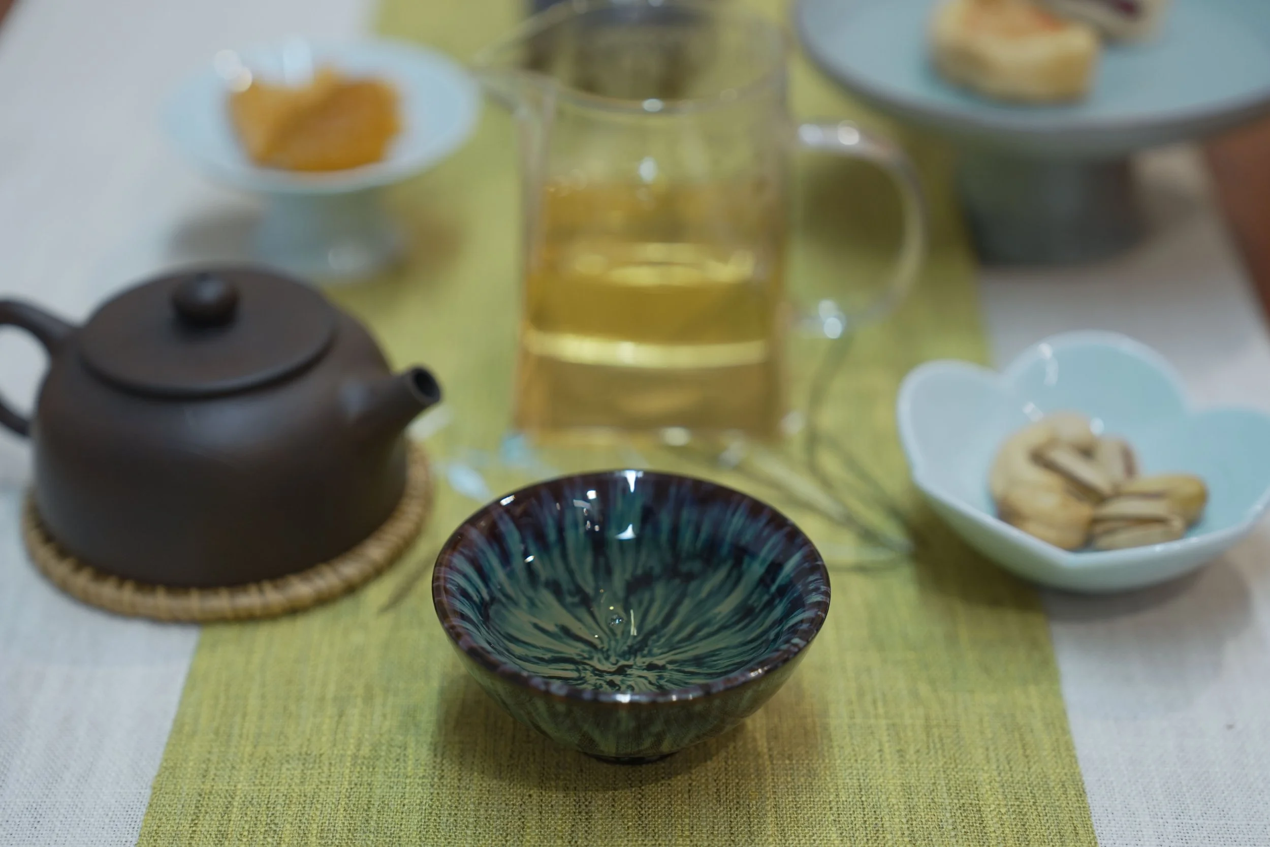 茶席で撮影した茶湯の色合い参考