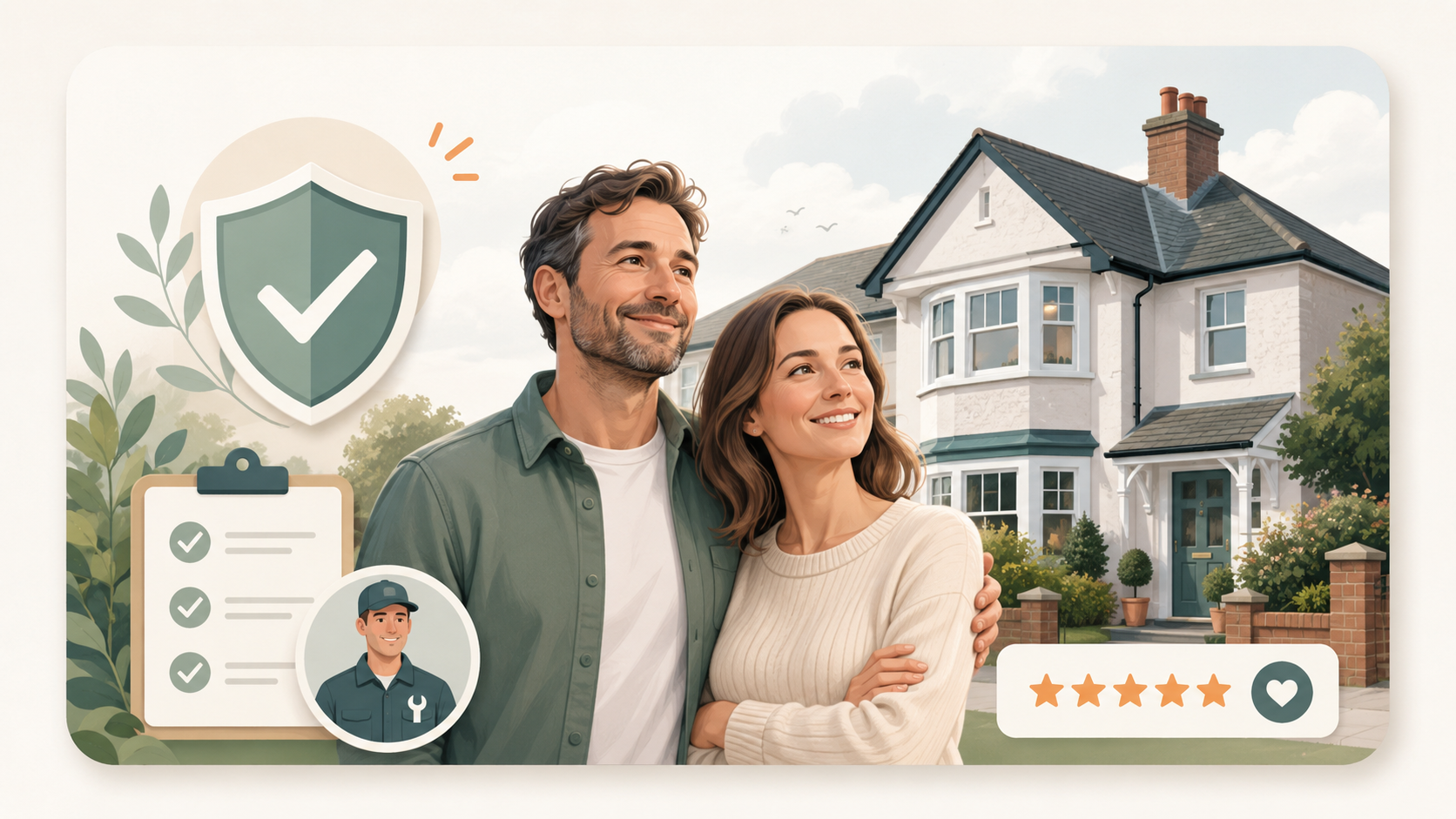 Reliable home cover provider illustration