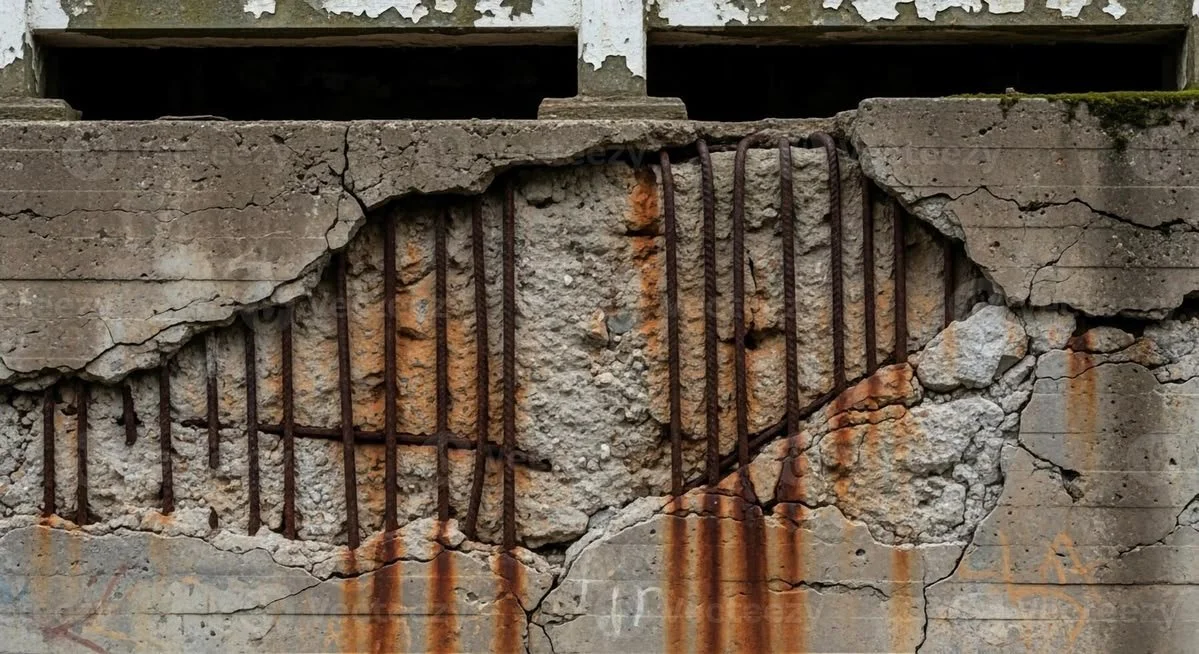 Concrete building facade