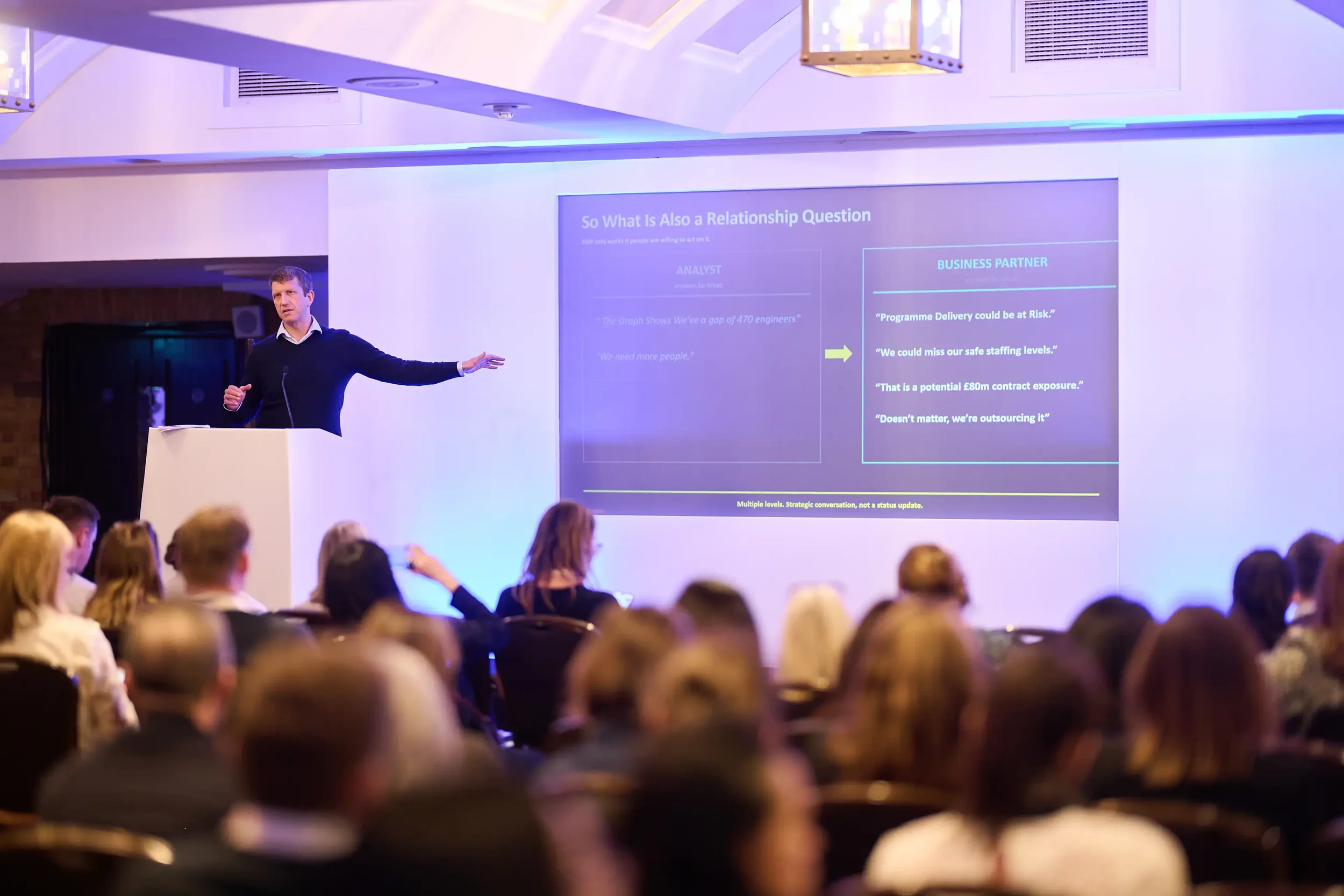 SWP Summit speaker presenting practical insight to delegates