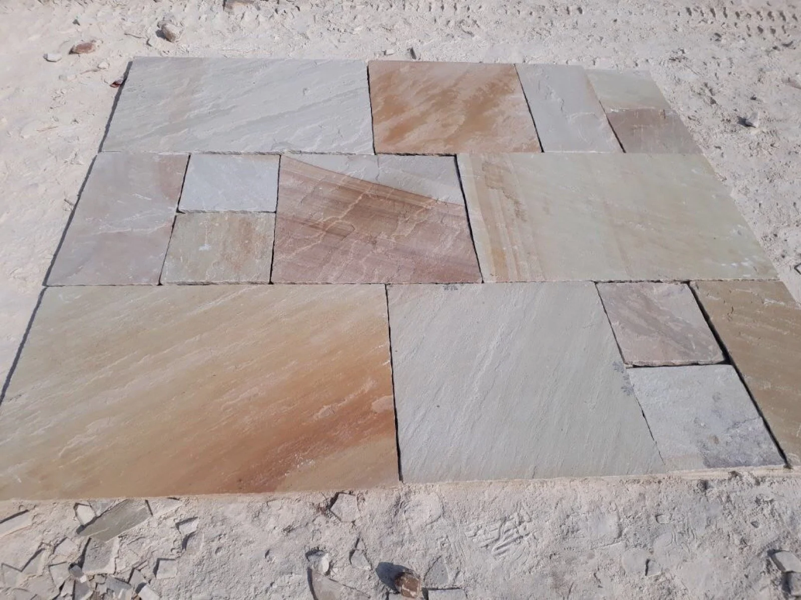 Wholesale Mint sandstone pavers 24 by 12 and 24 by 24 inch pallet delivery Jacksonville Florida