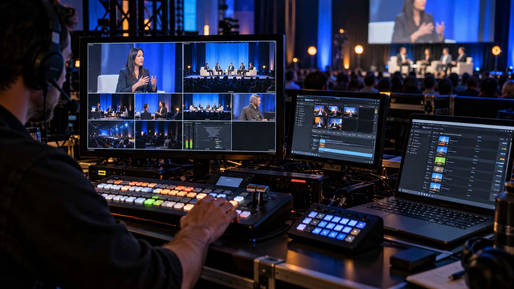 Concept live-event video and graphics control position