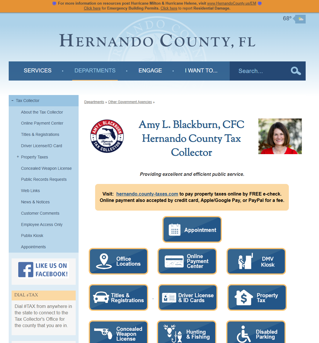 Hernando County Tax Assessor homepage