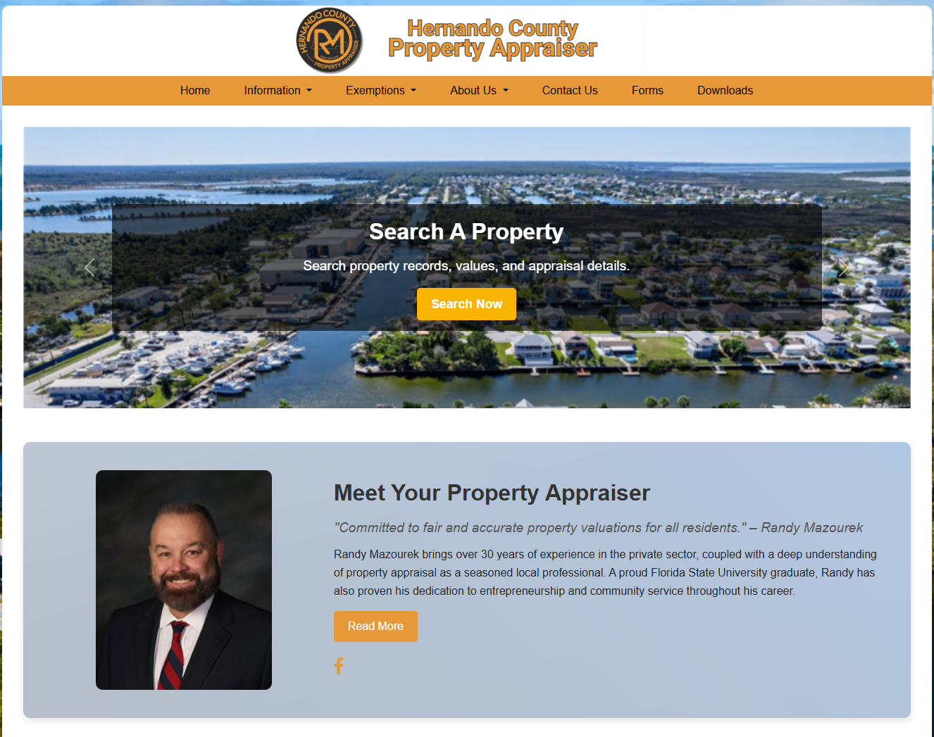 Hernando County Property Appraiser homepage