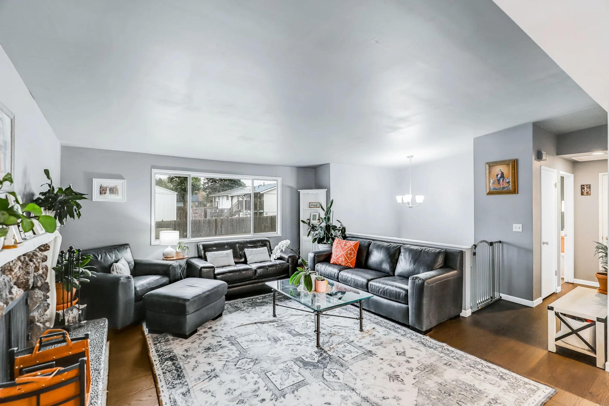 Cozy staged living room