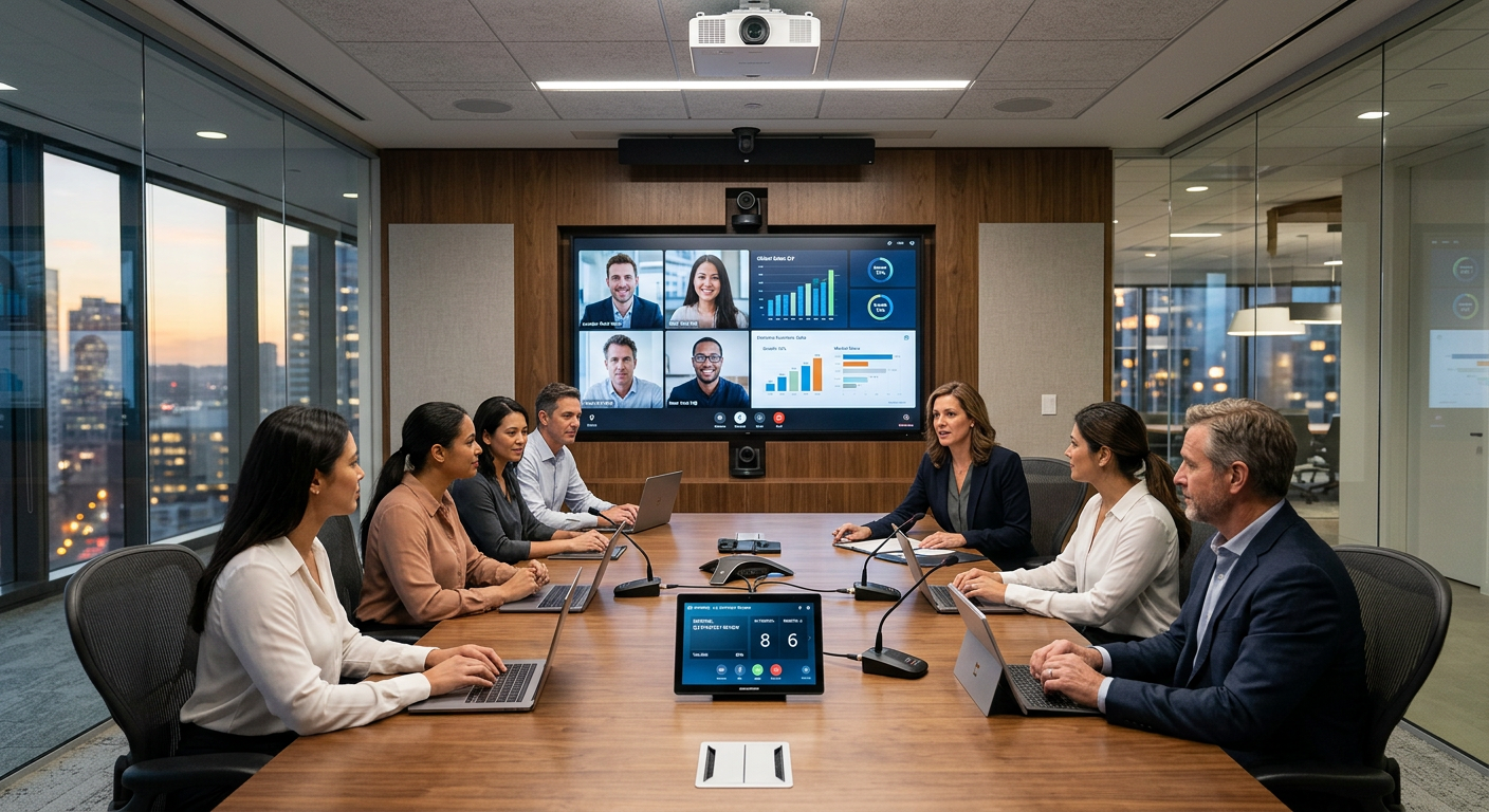 Conference room display and collaboration system