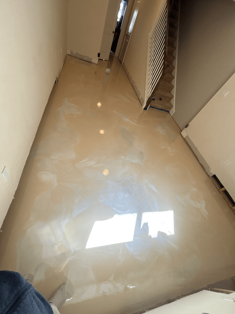 Champagne Metallic Floor