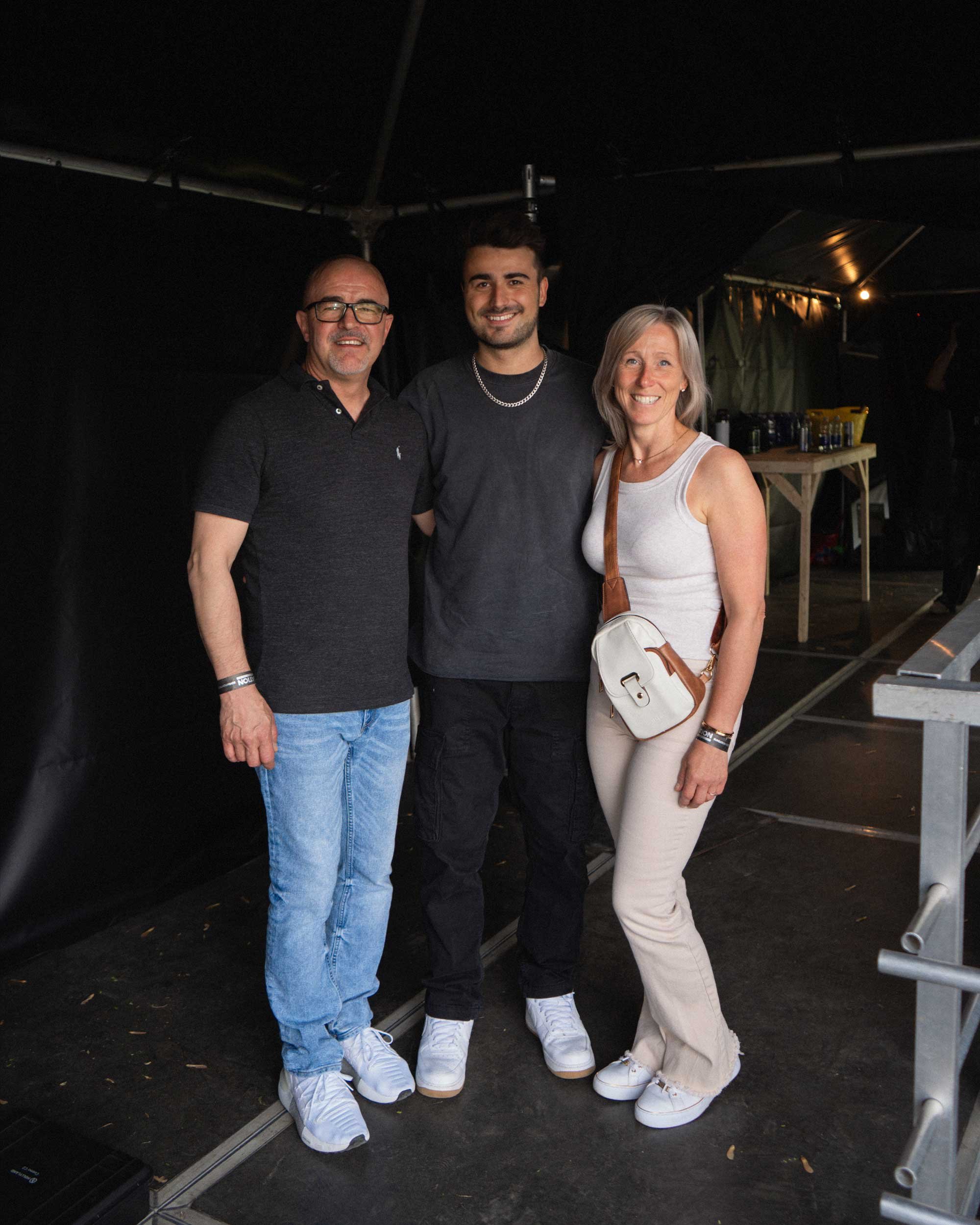 Dersed with his family at Sunsation Festival 2025, Trois-Rivières