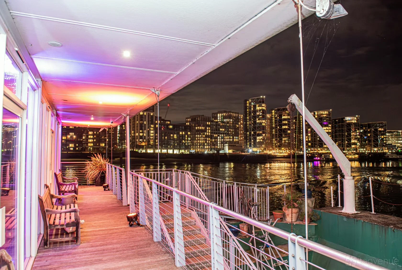 Terrace at Westminster Boating Base overlooking the River Thames