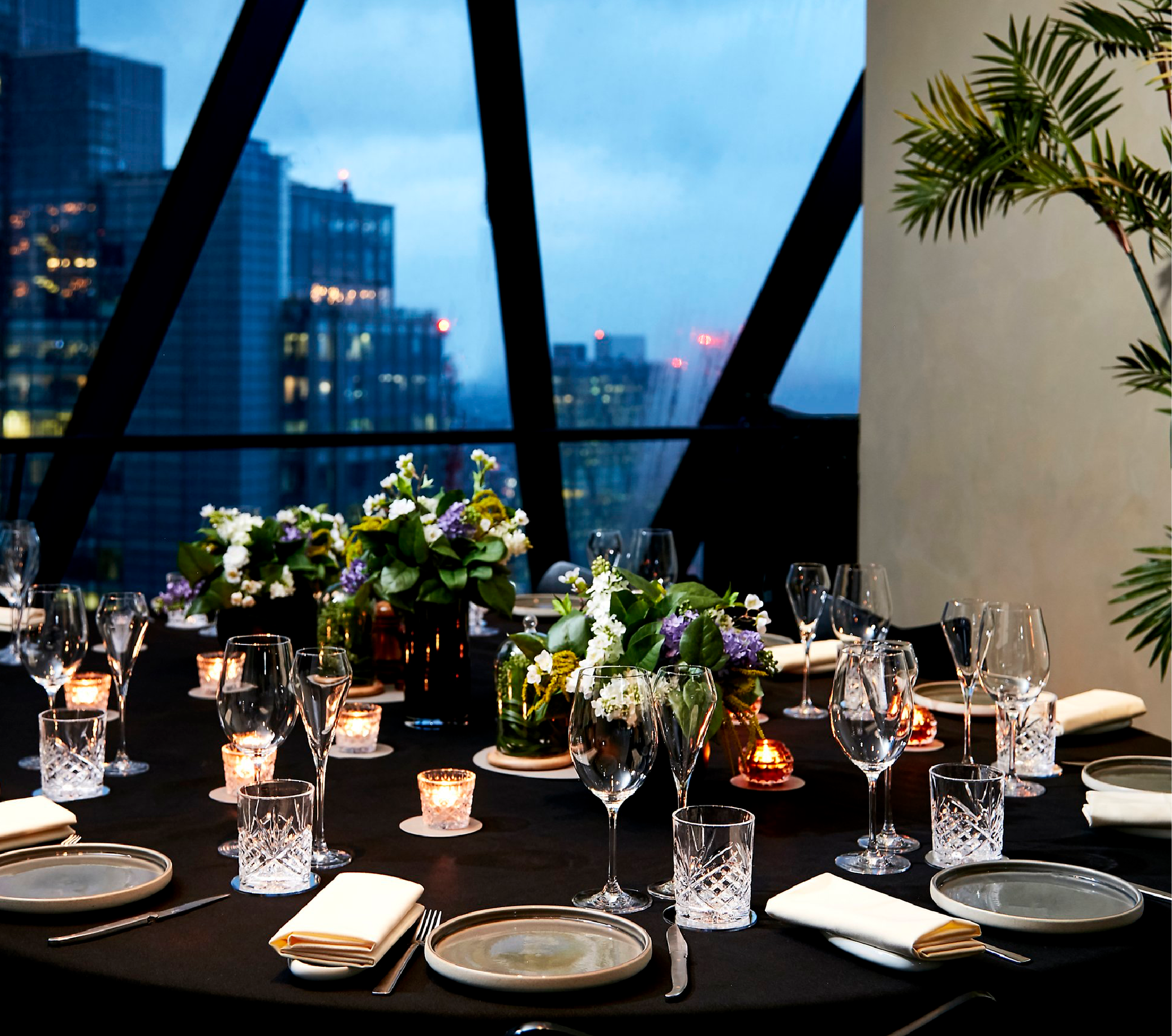 An example of the private dining settings used by HR Insight Forum