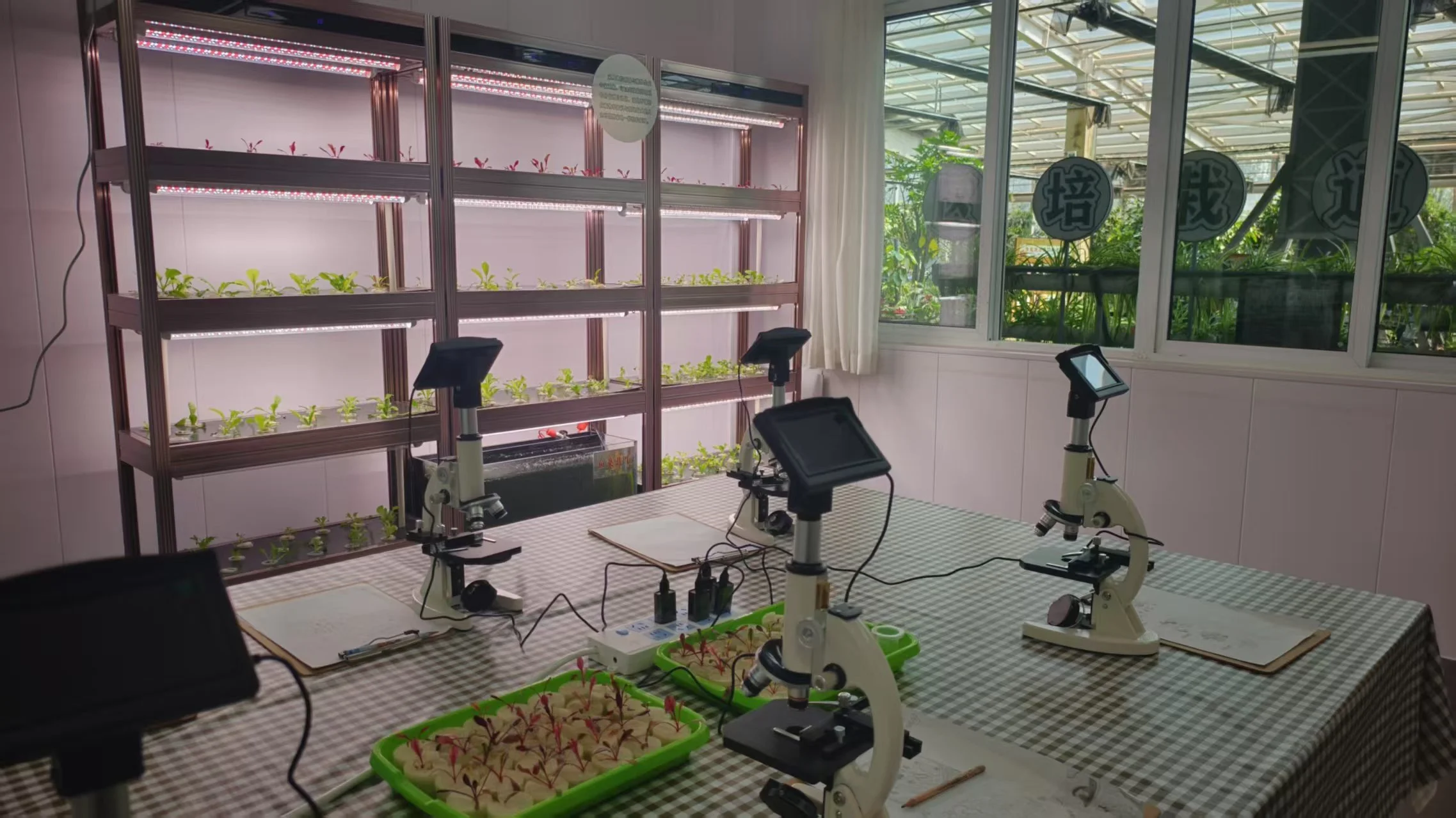 Microscope learning space at the China campus