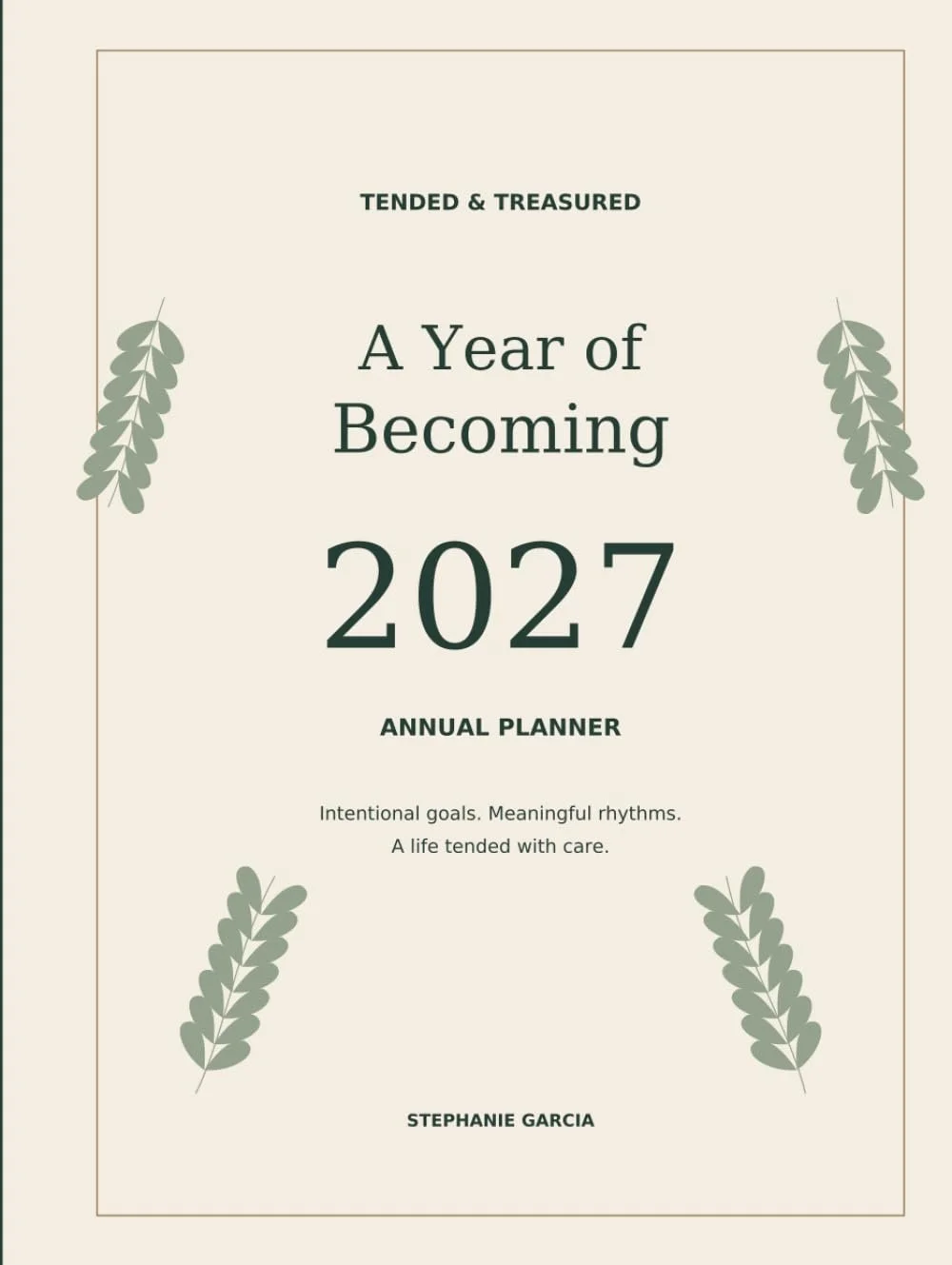 A Year of Becoming 2027 planner cover